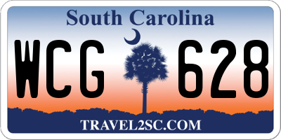 SC license plate WCG628