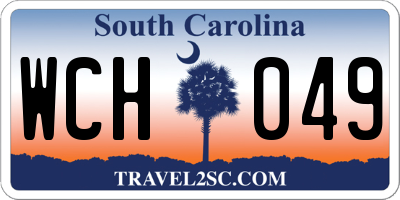 SC license plate WCH049
