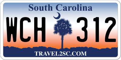 SC license plate WCH312