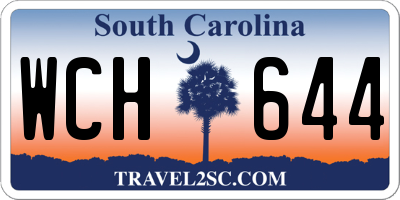 SC license plate WCH644