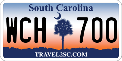 SC license plate WCH700