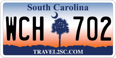 SC license plate WCH702
