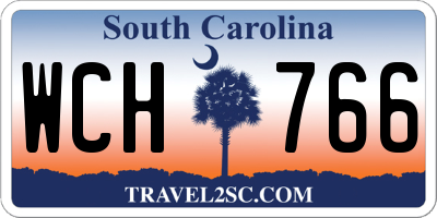 SC license plate WCH766