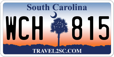 SC license plate WCH815