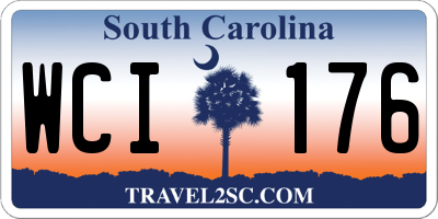 SC license plate WCI176