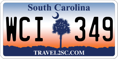 SC license plate WCI349