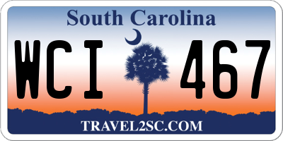 SC license plate WCI467