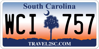 SC license plate WCI757
