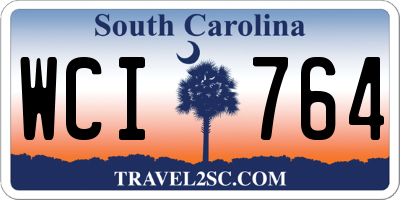 SC license plate WCI764