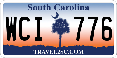 SC license plate WCI776