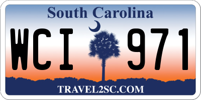 SC license plate WCI971