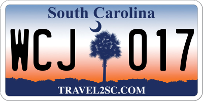 SC license plate WCJ017