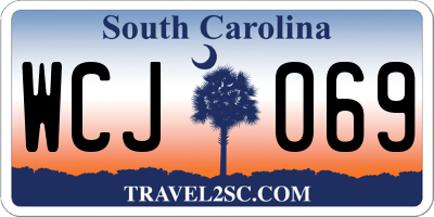 SC license plate WCJ069