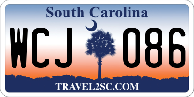 SC license plate WCJ086