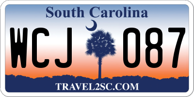 SC license plate WCJ087