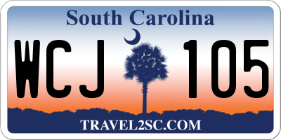 SC license plate WCJ105