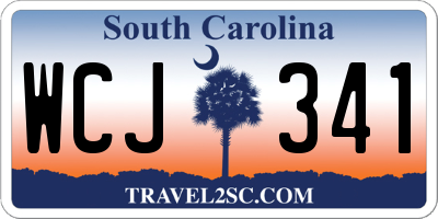 SC license plate WCJ341