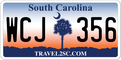 SC license plate WCJ356