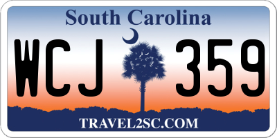 SC license plate WCJ359