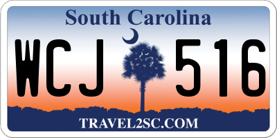 SC license plate WCJ516