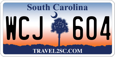 SC license plate WCJ604