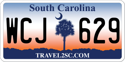 SC license plate WCJ629