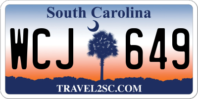 SC license plate WCJ649