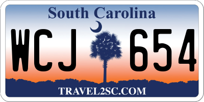 SC license plate WCJ654