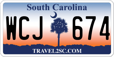 SC license plate WCJ674