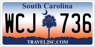 SC license plate WCJ736
