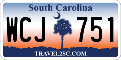 SC license plate WCJ751