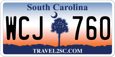 SC license plate WCJ760