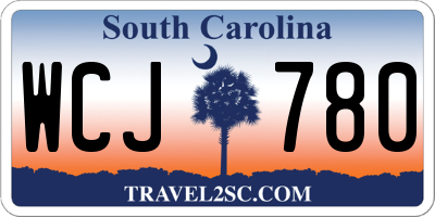 SC license plate WCJ780