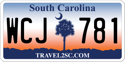 SC license plate WCJ781
