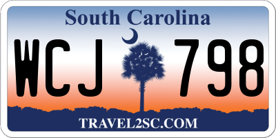 SC license plate WCJ798