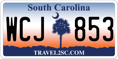 SC license plate WCJ853