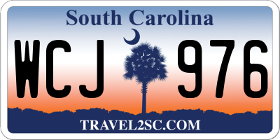 SC license plate WCJ976
