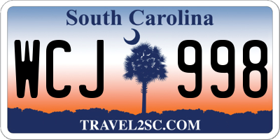 SC license plate WCJ998