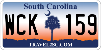 SC license plate WCK159