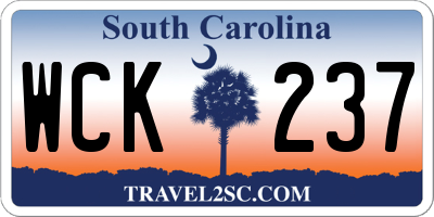 SC license plate WCK237