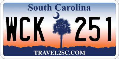 SC license plate WCK251