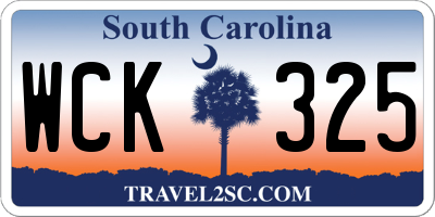 SC license plate WCK325