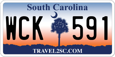 SC license plate WCK591