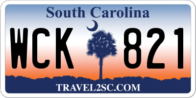 SC license plate WCK821