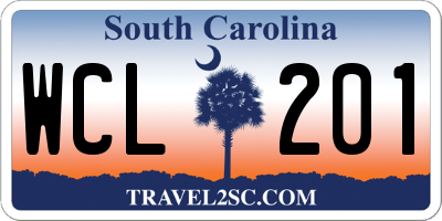 SC license plate WCL201