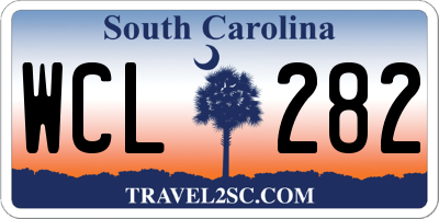 SC license plate WCL282