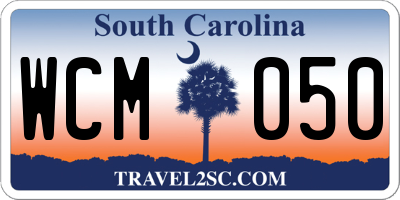 SC license plate WCM050
