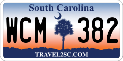 SC license plate WCM382