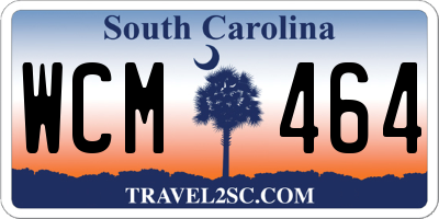 SC license plate WCM464