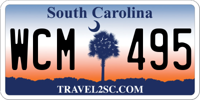 SC license plate WCM495